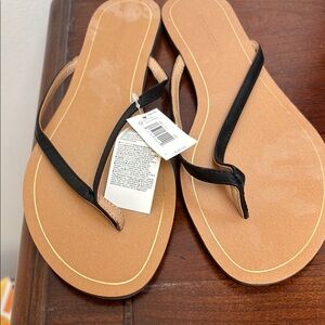 Women's Black and Tan Sandals